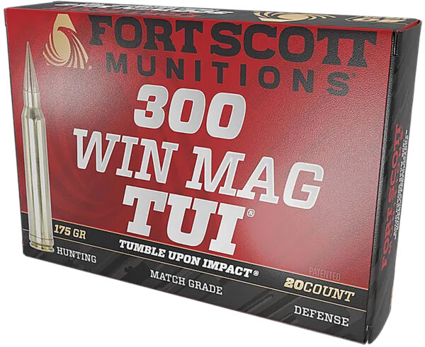 Fort Scott Munitions 300WM-175-SCV2 Tumble Upon Impact (TUI)  300WM 175gr Solid Copper Spun 20 Per Box/10 Case — view 1