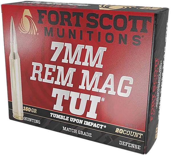 Fort Scott Munitions 7MMMAG-150-SCV2 Tumble Upon Impact (TUI)  7mm 150gr Solid Copper Spun 20 Per Box/10 Case — view 1