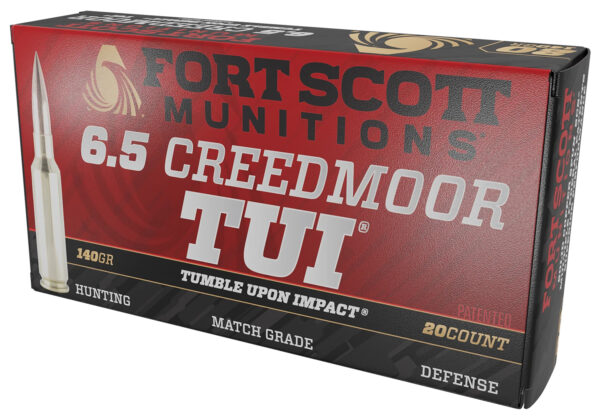 Fort Scott Munitions 65CM-140-SCV2 Tumble Upon Impact (TUI)  6.5Creedmoor 140gr Solid Copper Spun 20 Per Box/10 Case — view 1