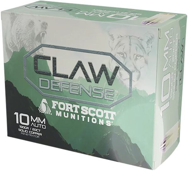 Fort Scott Munitions 10MM190SCVFNCD Claw Defense  10mm 190gr 20 Per Box/25 Case — view 1
