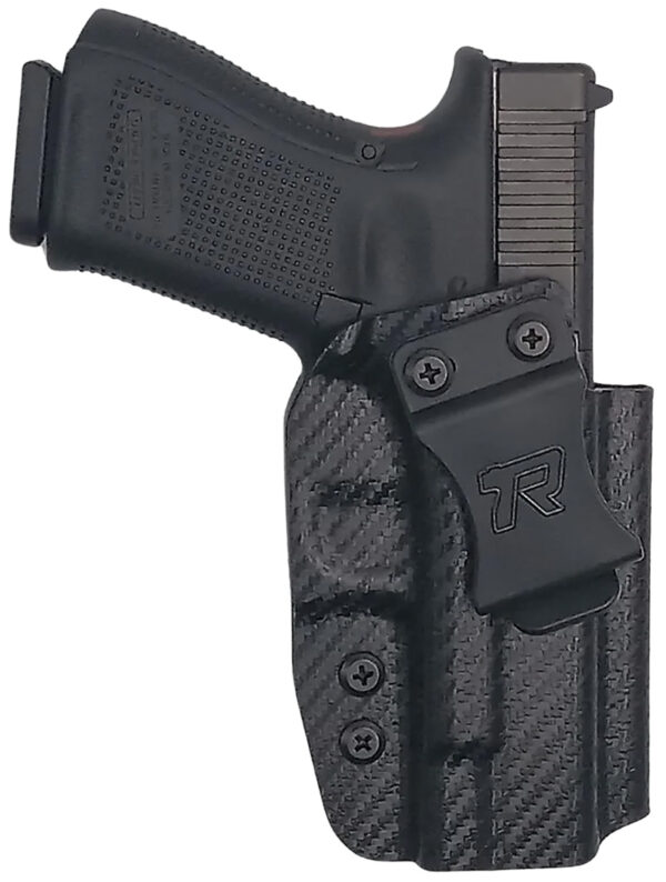 Rounded Gear GLK192332CFRHVAR Kydex  IWB Black Kydex Fits Glock 19 Belt Clip Right Hand — view 1