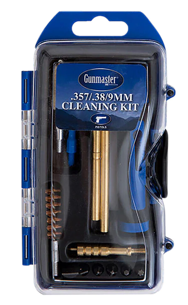 DAC GM9P GunMaster Cleaning Kit 9mm & 38 Cal Pistol/14 Pieces Black/Blue — view 1
