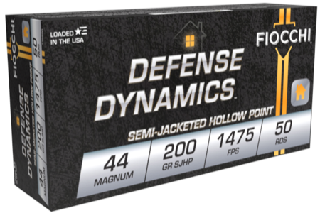 FIOCCHI AMO 44 REM MAG 200GR SJHP 50-RD ( 10 BOXES PER CASE ) — view 1