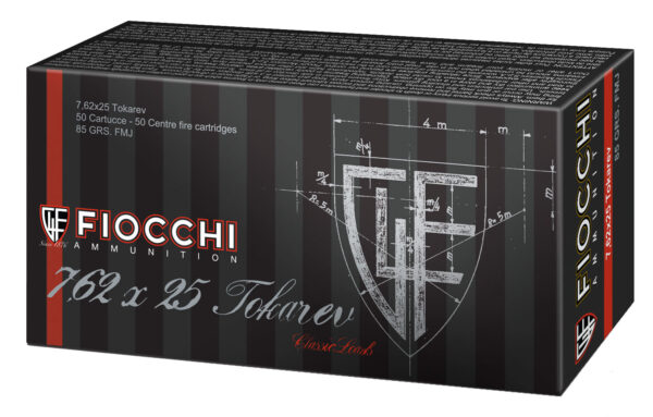 Fiocchi 762TOK Heritage  7.62x25mmTokarev 88gr Full Metal Jacket 50 Per Box/20 Case — view 1