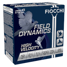 FIOCCHI HV LEAD AMO 12GA 2.75 IN 1 1/4 OZ #7.5 1330FPS 25-RD ( 10 BOXES PER CASE )