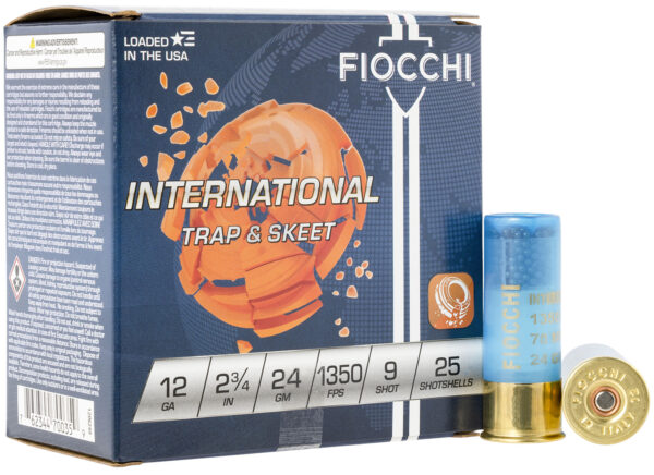 Fiocchi 12IN249 Exacta Target International Trap & Skeet 12Gauge 2.75" 24gram 9Shot 25 Per Box/10 Case — view 1