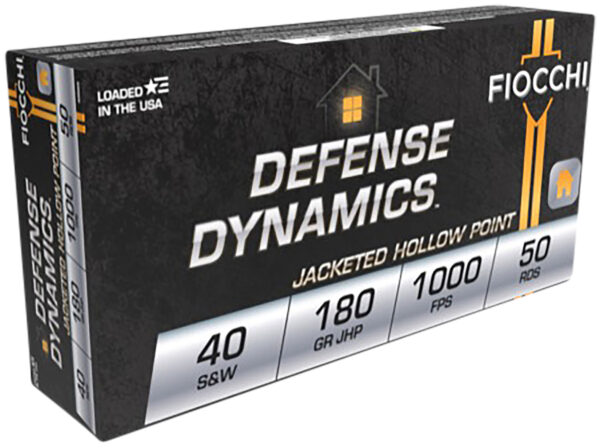 Fiocchi 40SWE Defense Dynamics  40S&W 180gr Jacketed Hollow Point 50 Per Box/20 Case — view 1