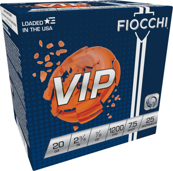 Fiocchi 20VIP75 Exacta Target VIP 20Gauge 2.75" 7/8oz 7.5Shot 25 Per Box/10 Case — view 1