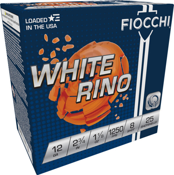 Fiocchi 12WRNO8 Exacta Target White Rino Target 12Gauge 2.75" 1 1/8oz 8Shot 25 Per Box/10 Case — view 1