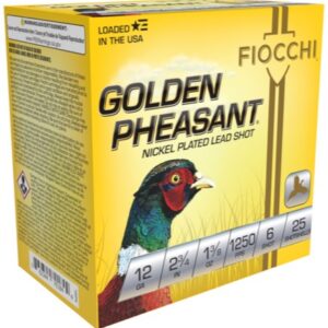 FIOCCHI GOLDEN PHEASANT AMO 12GA 2.75 IN 1 3/8 OZ #6 1250FPS 25-RD ( 10 BOXES PER CASE )