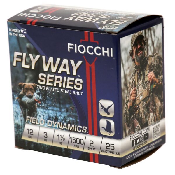 FIOCCHI STEEL WATERFOWL AMO 12GA 3 IN 1 1/8 OZ #BB 1500FPS 25-RD ( 10 BOXES PER CASE) — view 1