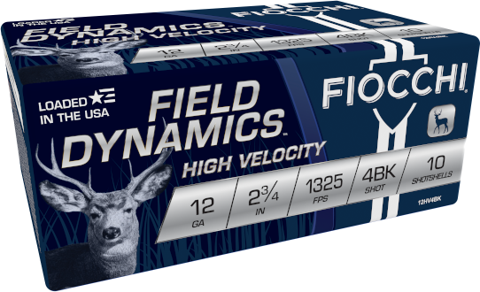 FIOCCHI BUCKSHOT AMO 12GA 2.75 IN 27 PELLETS 4B 10-RD ( 25 BOXES PER CASE ) — view 1