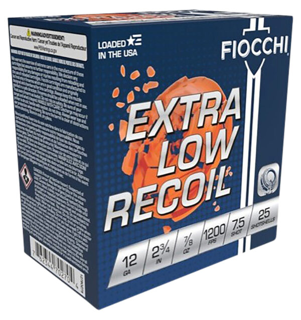 Fiocchi 1278OZ75 Exacta Target Low Recoil Trainer 12Gauge 2.75" 7/8oz 7.5Shot 25 Per Box/10 Case — view 1