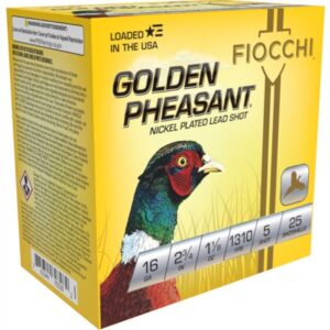 FIOCCHI GOLDEN PHEASANT AMO 16GA 2.75 IN 1 1/8 OZ #5 1310FPS 25-RD ( 10 BOXES PER CASE )