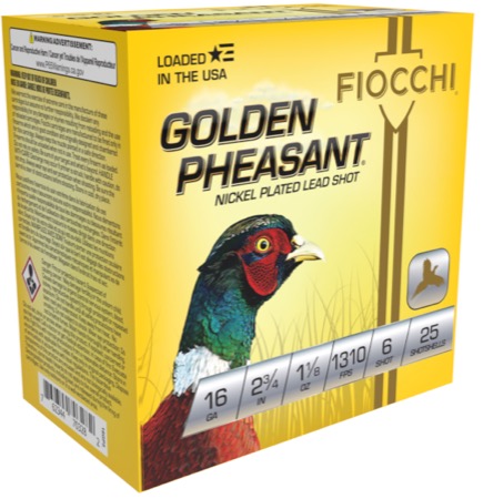 FIOCCHI GOLDEN PHEASANT AMO 20GA 2.75 IN 1 OZ #5 1245FPS 25-RD ( 10 BOXES PER CASE ) — view 1