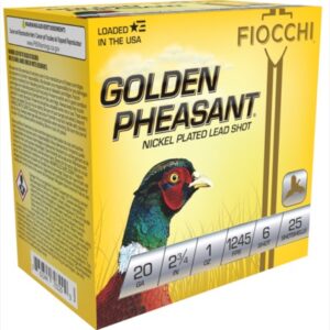 FIOCCHI GOLDEN PHEASANT AMO 20GA 2.75 IN 1 OZ #6 1245FPS 25-RD ( 10 BOXES PER CASE )