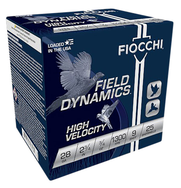 Fiocchi 28HV9 Field Dynamics High Velocity 28Gauge 2.75" 3/4oz 9Shot 25 Per Box/10 Case — view 1