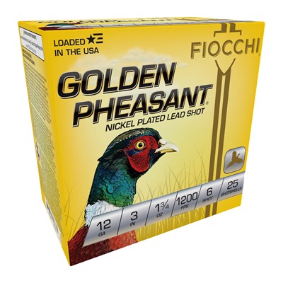 GOLDEN PHEASANT 12 GAUGE 3'' 1-3/4OZ #6 SHOT 25/BOX — view 1