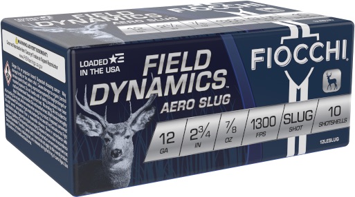 FIOCCHI AERO SLUG AMO 12GA 2.75 IN 7/8 OZ LOW RECOIL 10-RD ( 25 BOXES PER CASE ) — view 1