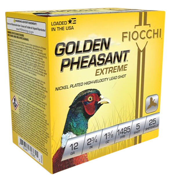 Fiocchi 12GPX5 Golden Pheasant Extrema 12Gauge 2.75" 1 3/8oz 5Shot 25 Per Box/10 Case — view 1