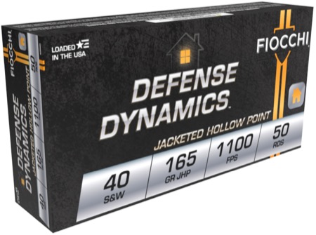 FIOCCHI AMO 40 S&W 165GR JHP 50-RD ( 20 BOXES PER CASE ) — view 1
