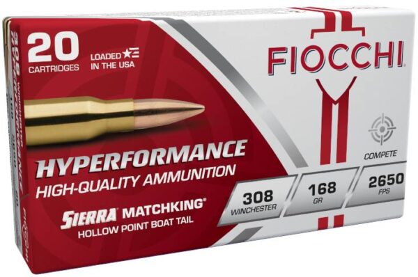 FIOCCHI AMO 308 WIN 168 GR HPBT MK 20-RD ( 10 BOXES PER CASE ) — view 1