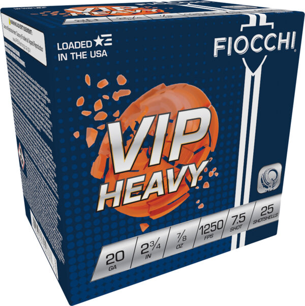 Fiocchi 20VIPH75 Exacta Target VIP Heavy 20Gauge 2.75" 7/8oz 7.5Shot 25 Per Box/10 Case — view 1