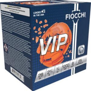 FIOCCHI EXACTA TARGET VIP AMO 28GA 2.75 IN 3/4 OZ #8 1200FPS 25-RD ( 10 BOXES PER CASE )