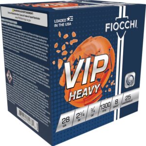 FIOCCHI VIP TARGET LOAD AMO 28GA 23/4" 3/4OZ #8 1300FPS (10 BOX CASE)