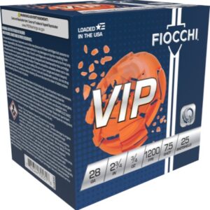 FIOCCHI EXACTA TARGET VIP AMO 28GA 2.75 IN 3/4 OZ #7.5 1200FPS 25-RD ( 10 BOXES PER CASE)