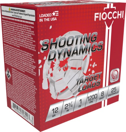 FIOCCHI SHOOTING DYNAMICS AMO 12GA 2.75 IN 1 OZ #8 1200FPS 25-RD (10 BOXES PER CASE) — view 1