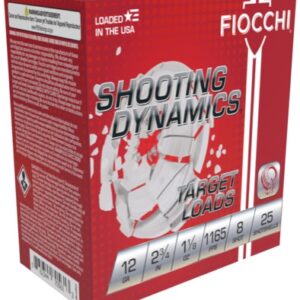 FIOCCHI SHOOTING DYNAMICS AMO 12GA 2.75 IN  1 1/8  OZ  #8 1165FPS 25RD (10 BOX CASE)