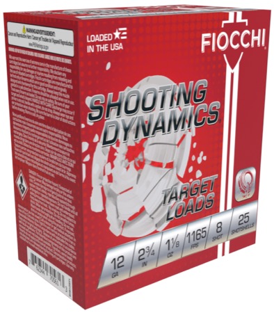 FIOCCHI SHOOTING DYNAMICS AMO 12GA 2.75 IN  1 1/8  OZ  #8 1165FPS 25RD (10 BOX CASE) — view 1