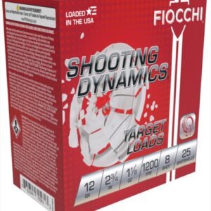 FIOCCHI SHOOTING DYNAMICS AMO 12GA 2.75 IN 1 1/8 OZ #8 1200FPS 25-RD (10 BOXES PER CASE)