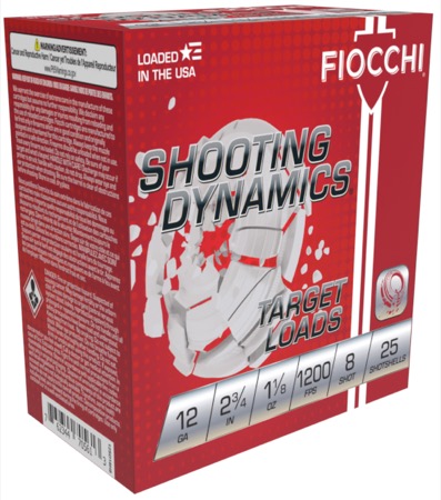 FIOCCHI SHOOTING DYNAMICS AMO 12GA 2.75 IN 1 1/8 OZ #8 1200FPS 25-RD (10 BOXES PER CASE) — view 1