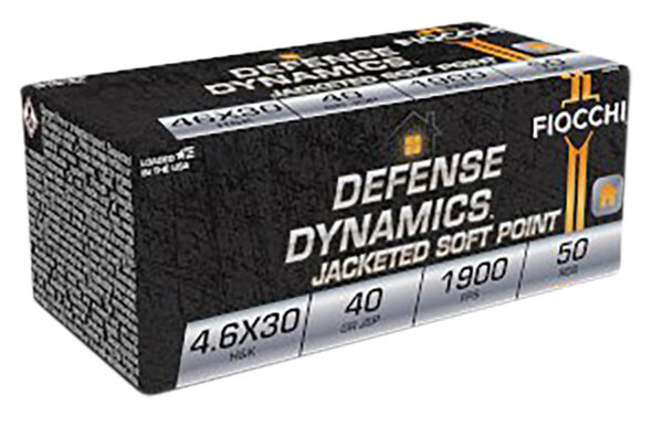 Fiocchi 46EXB Defense Dynamics  4.6x30mmH&K 40gr Jacketed Soft Point 50 Per Box/20 Case — view 1