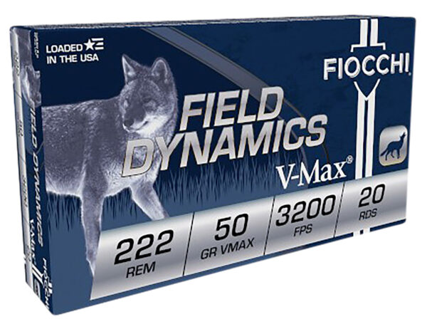 Fiocchi 222HVA Field Dynamics  222Rem 50gr Hornady V Max 20 Per Box/10 Case — view 1