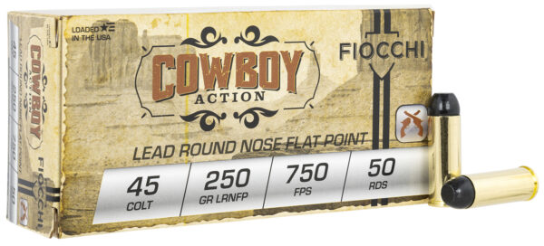 Fiocchi 45LCCA Cowboy Action  45Colt 250gr Lead Round Nose Flat Point 50 Per Box/10 Case — view 1