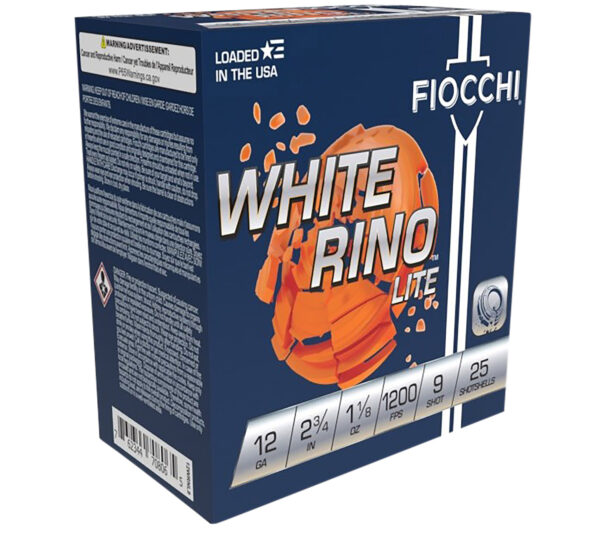 Fiocchi 12WRNL9 Exacta Target White Rino Lite 12Gauge 2.75" 1 1/8oz 9Shot 25 Per Box/10 Case — view 1