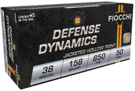 FIOCCHI AMO 38 SPECIAL 158GR JHP 50-RD ( 20 BOXES PER CASE ) — view 1