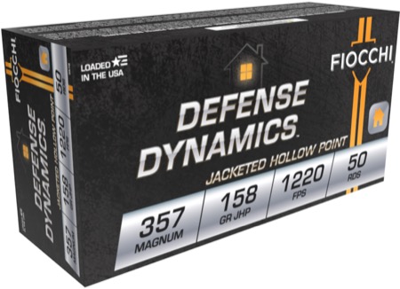 FIOCCHI AMO 357 MAG 158GR JHP 50-RD ( 20 BOXES PER CASE ) — view 1