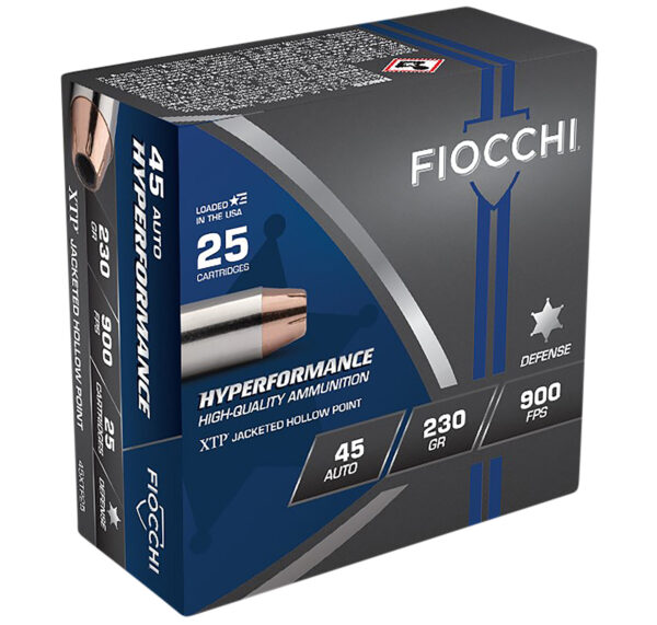 Fiocchi 45XTP25 Hyperformance  45ACP 230gr Hornady XTP Hollow Point 25 Per Box/20 Case — view 1