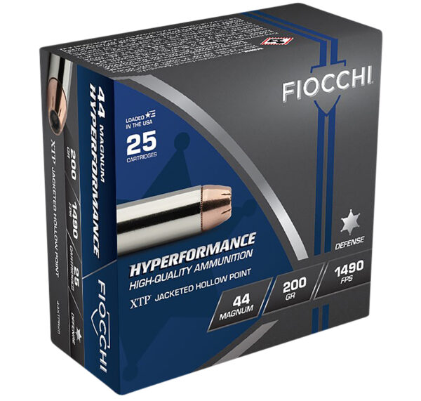 Fiocchi 44XTPB25 Hyperformance  44RemMag 200gr Hornady XTP Hollow Point 25 Per Box/20 Case — view 1