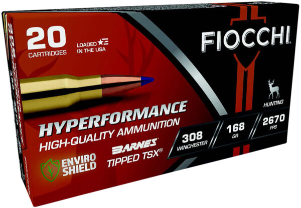 Fiocchi 308TTSX Hyperformance  308Win 168gr Barnes Tipped TSX 20 Per Box/10 Case — view 1