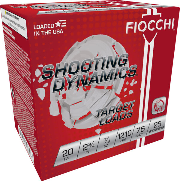 Fiocchi 20SD75 Shooting Dynamics Target 20Gauge 2.75" 7/8oz 7.5Shot 25 Per Box/10 Case — view 1