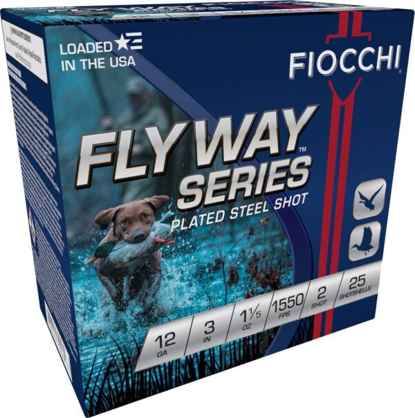 FIOCCHI STEEL WATERFOWL AMO 12GA 3 IN 1 1/5 OZ #4 1550FPS 25-RD ( 10 BOXES PER CASE ) — view 1