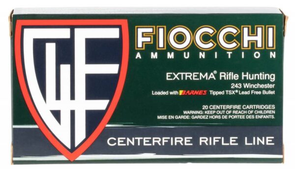 FIOCCHI AMO 243 WIN 80GR BARNES TTSX  20-RD ( 10 BOXES PER CASE ) — view 1