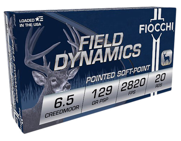 Fiocchi 65CMB Field Dynamics  6.5Creedmoor 129gr Pointed Soft Point 20 Per Box/10 Case — view 1