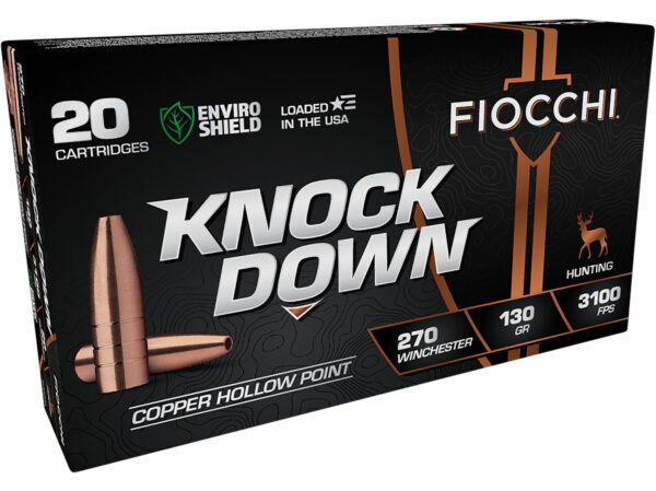 Fiocchi 270CHA Knock Down Enviro Shield 270Win 130gr Hollow Point 20 Per Box/10 Case — view 1