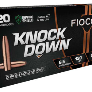 Fiocchi 65CMCHA Knock Down Enviro Shield 6.5Creedmoor 120gr Hollow Point 20 Per Box/10 Case